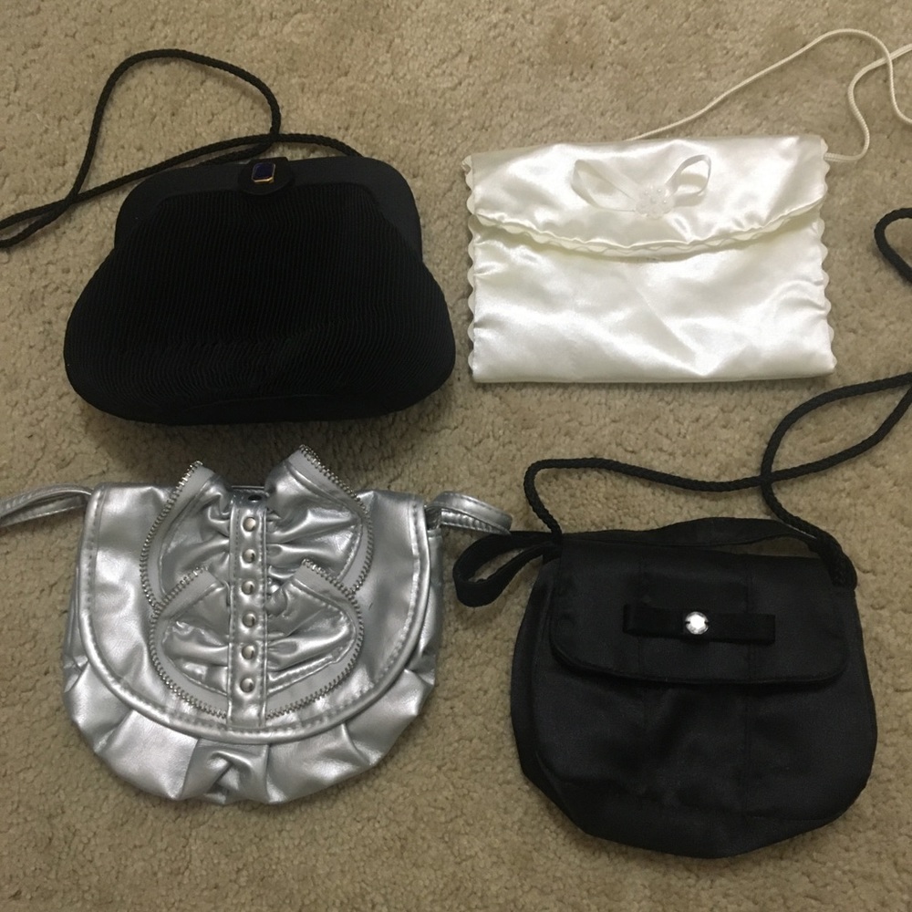 Lot of 4 Clutch Purses Crossbody Bags